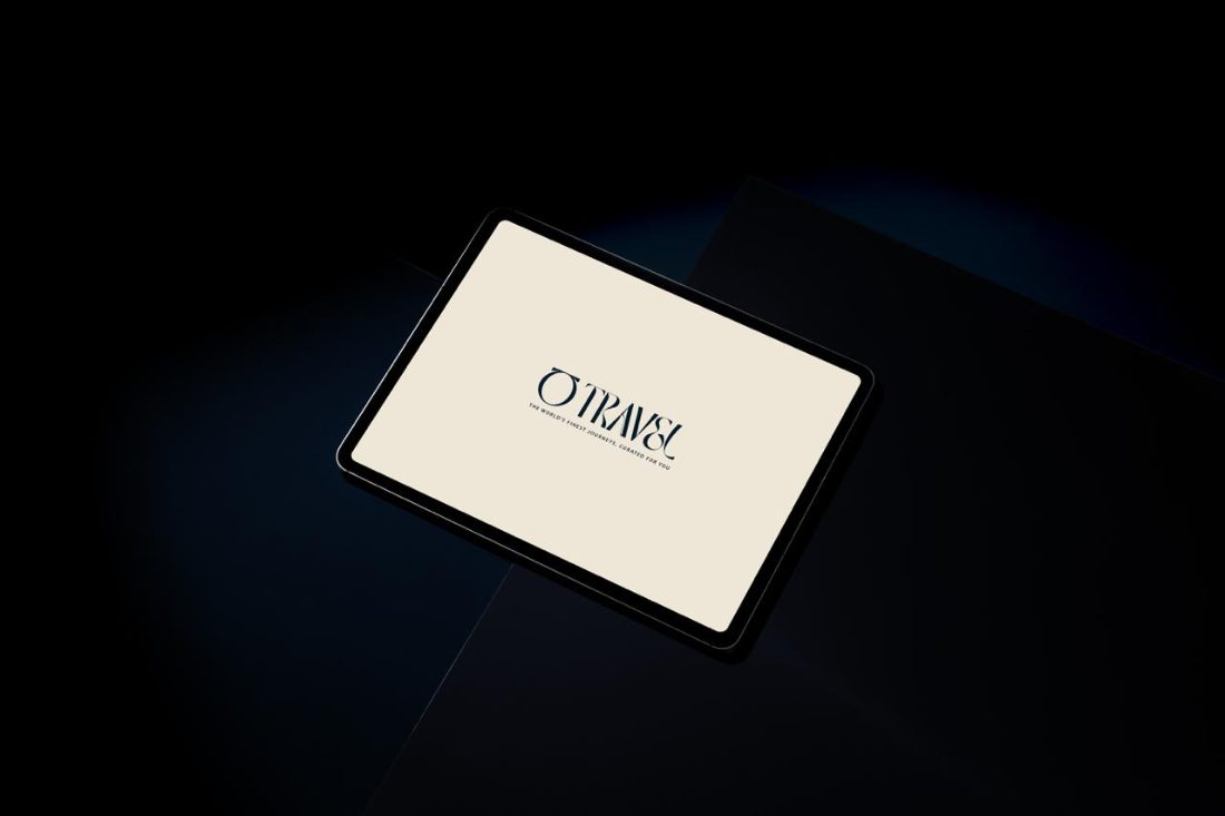 Otravel logo on a tablet screen